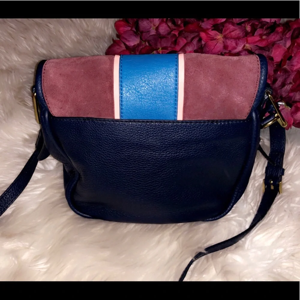 FOSSIL Color-block Crossbody Saddle Bag
